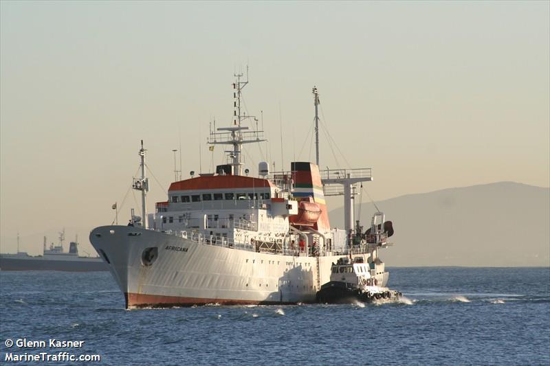 rs africana (Fishing Support Vessel) - IMO 7905405, MMSI 601047000, Call Sign ZUAB under the flag of South Africa