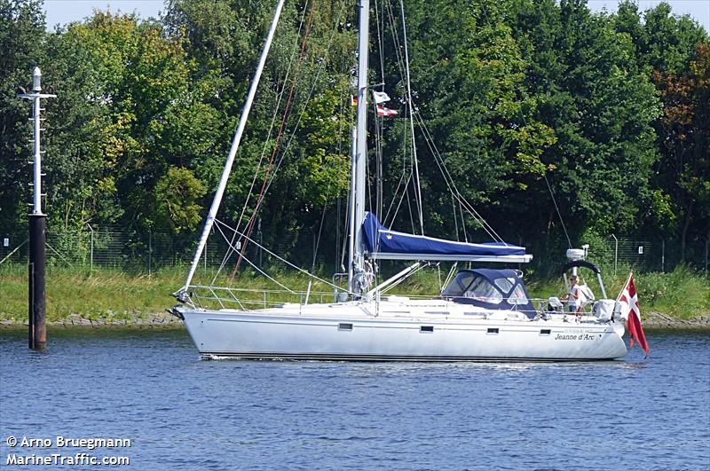 jeanne darc (Pleasure craft) - IMO , MMSI 219009383, Call Sign OU5099 under the flag of Denmark