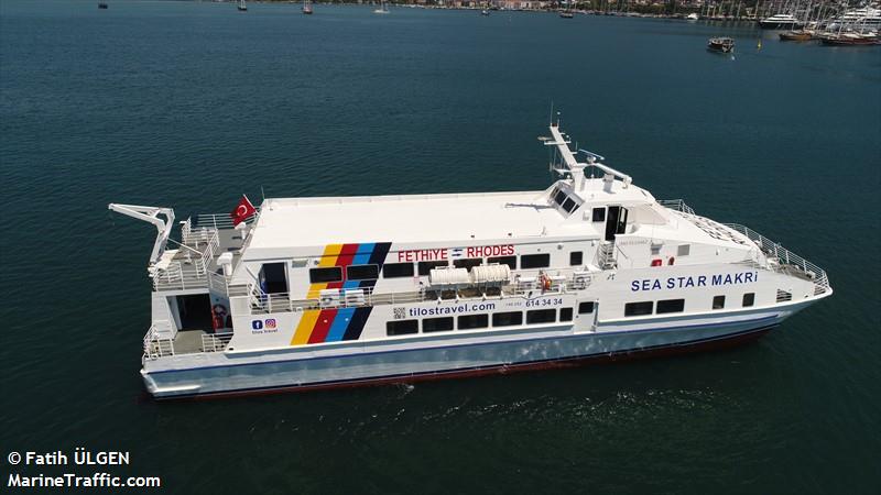 sea star makri (Passenger Ship) - IMO 9116462, MMSI 271042073, Call Sign TCYS3 under the flag of Turkey