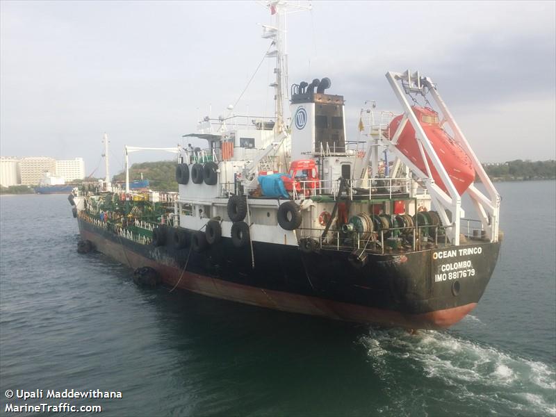 ocean trinco (Oil Products Tanker) - IMO 8817679, MMSI 417222424, Call Sign 4REP under the flag of Sri Lanka