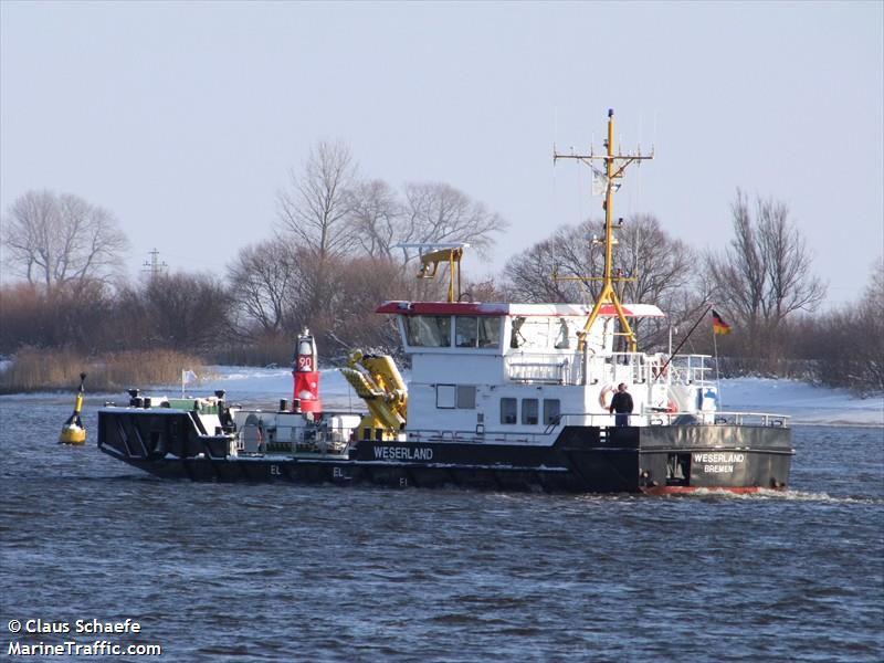 weserland (Dredging or UW ops) - IMO , MMSI 211431820, Call Sign DC2649 under the flag of Germany