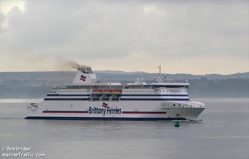 cap finistere (Passenger/Ro-Ro Cargo Ship) - IMO 9198927, MMSI 226318000, Call Sign FLSO under the flag of France