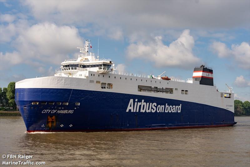 city of hamburg (Ro-Ro Cargo Ship) - IMO 9383558, MMSI 228020700, Call Sign FNOA under the flag of France