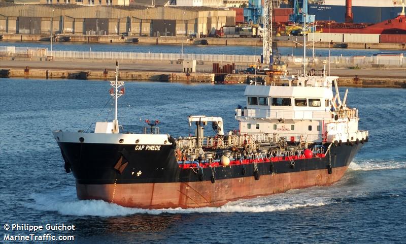 cap pinede (Chemical/Oil Products Tanker) - IMO 9539004, MMSI 228306800, Call Sign FNPK under the flag of France
