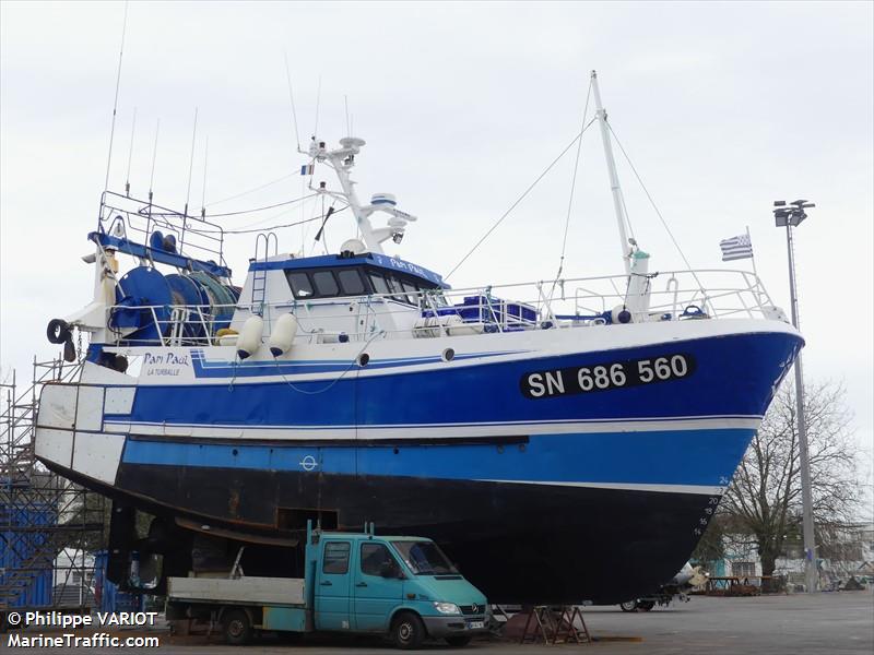 fv papi paul (Fishing vessel) - IMO , MMSI 228364000, Call Sign FVFG under the flag of France
