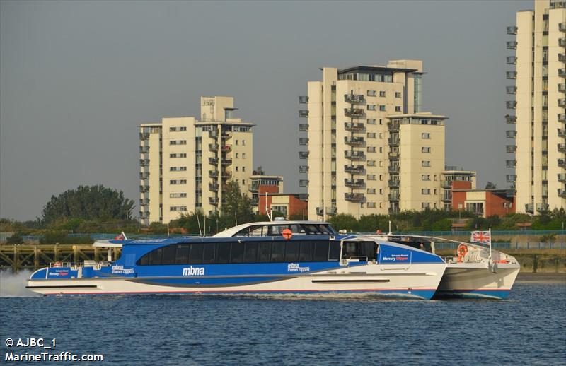 mercury clipper (HSC) - IMO , MMSI 232008822, Call Sign MBFQ2 under the flag of United Kingdom (UK)