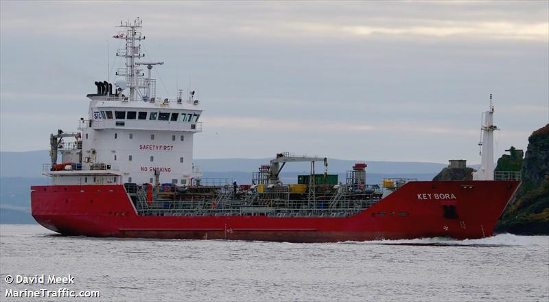 key bora (Chemical/Oil Products Tanker) - IMO 9316024, MMSI 236385000, Call Sign ZDHW9 under the flag of Gibraltar