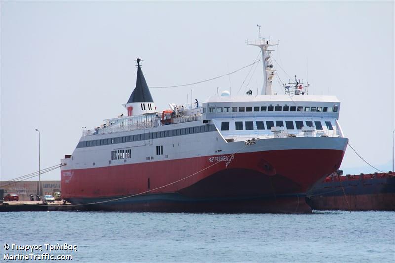 fast ferries andros (Passenger/Ro-Ro Cargo Ship) - IMO 8907280, MMSI 237955000, Call Sign SVQE under the flag of Greece