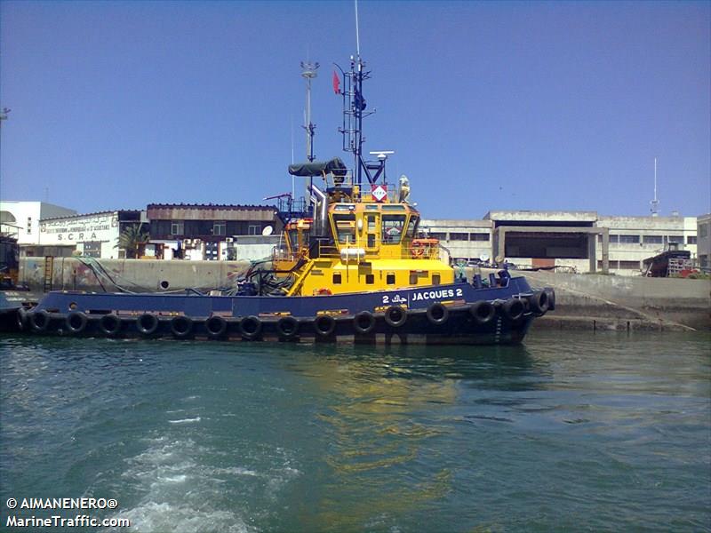 jacques 2 (Tug) - IMO 9652117, MMSI 242133100, Call Sign CNA4676 under the flag of Morocco