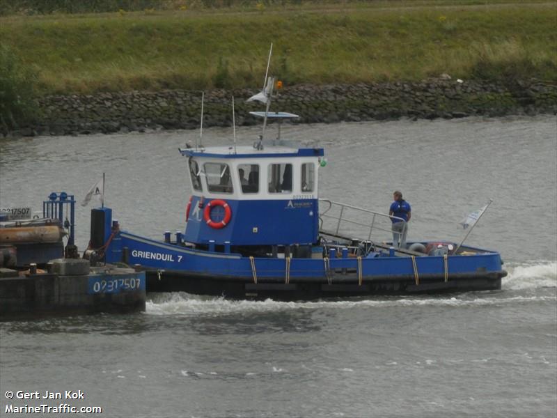 grienduil 7 (Cargo ship) - IMO , MMSI 244780526, Call Sign PD5120 under the flag of Netherlands