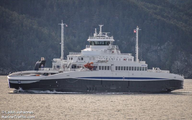 samnoy (Passenger/Ro-Ro Cargo Ship) - IMO 9825817, MMSI 257055860, Call Sign LEWS under the flag of Norway
