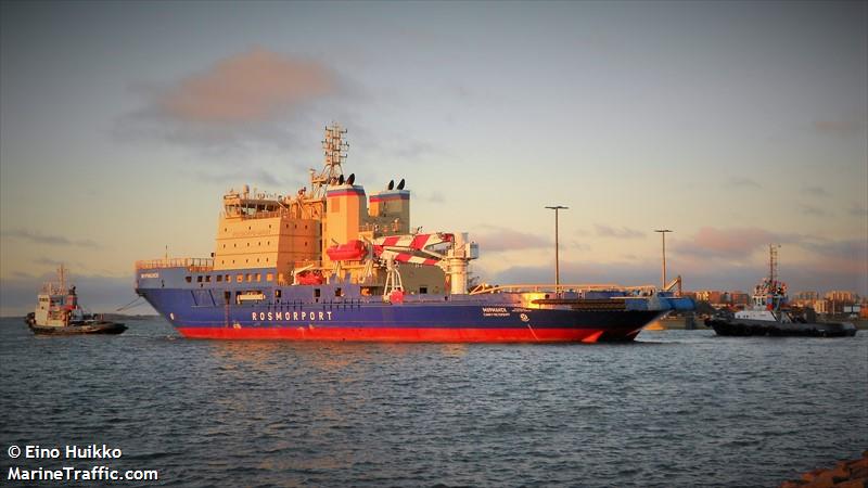 murmansk (Icebreaker) - IMO 9658666, MMSI 273386110, Call Sign UBVN2 under the flag of Russia