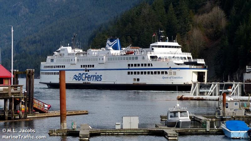 queen of cowichan (Passenger/Ro-Ro Cargo Ship) - IMO 7411143, MMSI 316001251, Call Sign CZ4990 under the flag of Canada