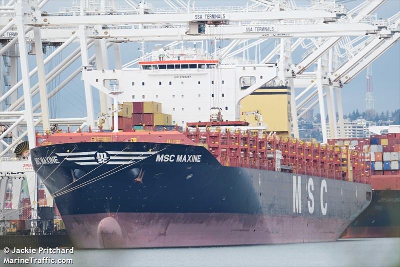 msc maxine (Container Ship) - IMO 9720287, MMSI 355813000, Call Sign 3EBJ4 under the flag of Panama