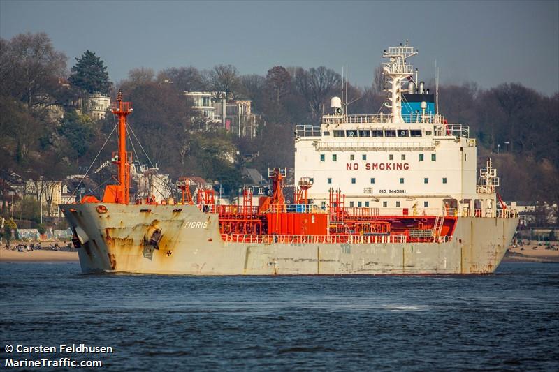 tigris (Chemical/Oil Products Tanker) - IMO 9443841, MMSI 538003615, Call Sign V7SB4 under the flag of Marshall Islands