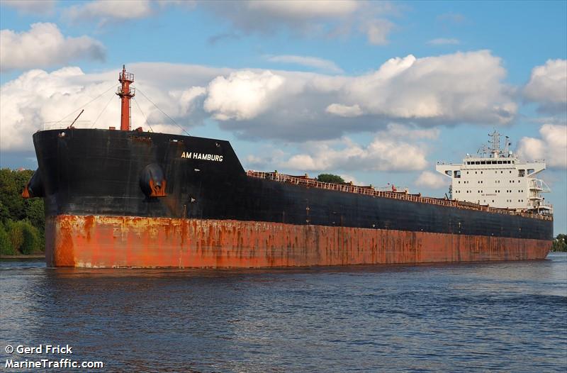 am hamburg (Bulk Carrier) - IMO 9624093, MMSI 538004948, Call Sign V7ZZ5 under the flag of Marshall Islands