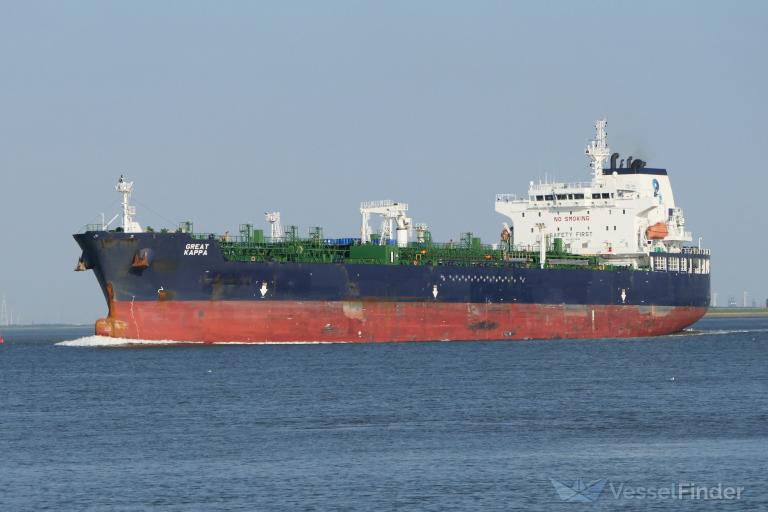 great kappa (Chemical/Oil Products Tanker) - IMO 9873656, MMSI 538008500, Call Sign V7A2436 under the flag of Marshall Islands