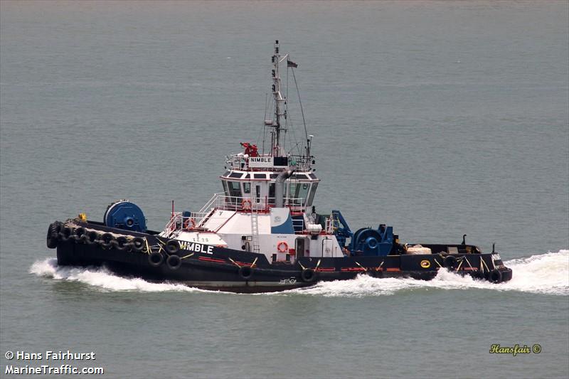 nimble (Pusher Tug) - IMO 9279288, MMSI 563111800, Call Sign 9V6423 under the flag of Singapore