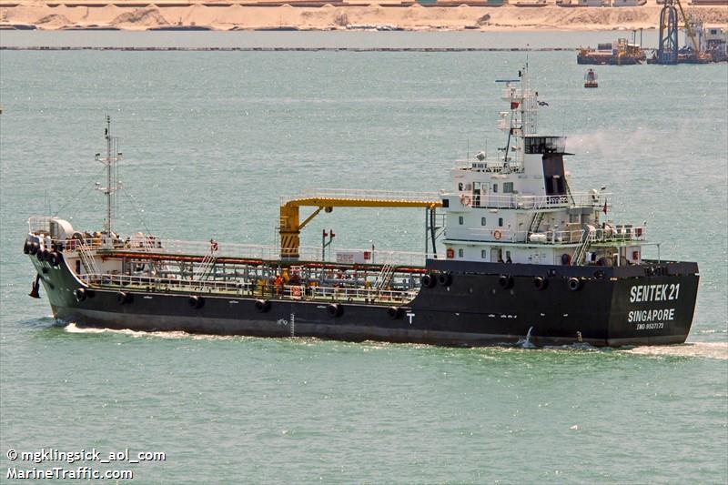 sentek 21 (Tanker) - IMO , MMSI 564974000, Call Sign 9V8556 under the flag of Singapore