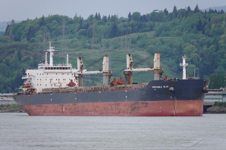 incredible blue (Bulk Carrier) - IMO 9452658, MMSI 636019168, Call Sign A8ZX9 under the flag of Liberia