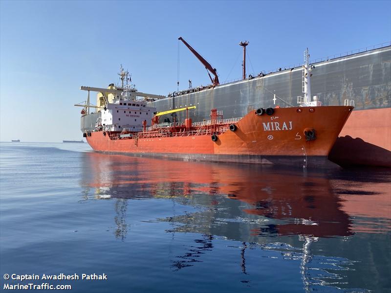 miraj (Chemical/Oil Products Tanker) - IMO 9394741, MMSI 325243000, Call Sign J7AZ7 under the flag of Dominica