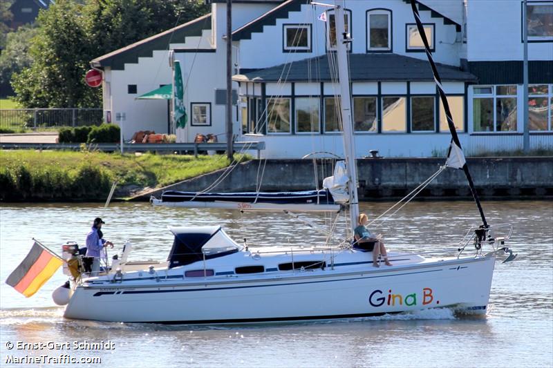gina b. (Sailing vessel) - IMO , MMSI 211639930, Call Sign DK7617 under the flag of Germany