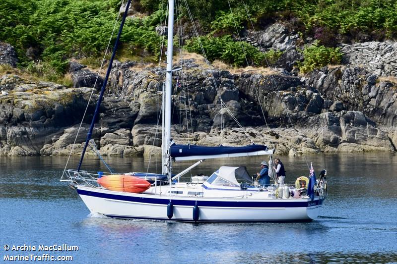 kasara (Sailing vessel) - IMO , MMSI 232020625, Call Sign MESV7 under the flag of United Kingdom (UK)