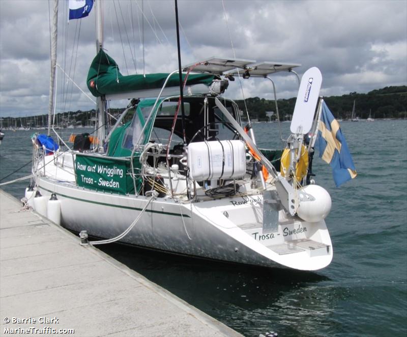 raw and wriggling (Sailing vessel) - IMO , MMSI 265727210, Call Sign SE5403 under the flag of Sweden