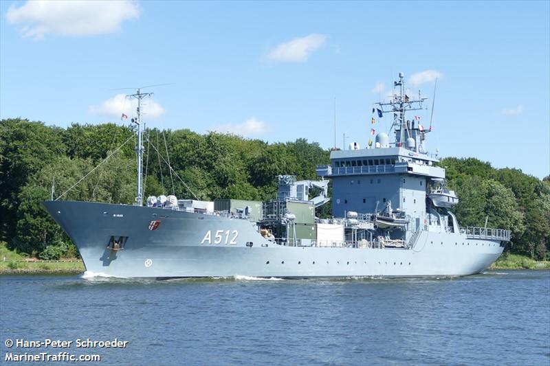 german warship a512 (Military ops) - IMO , MMSI 211211490, Call Sign DRHK under the flag of Germany