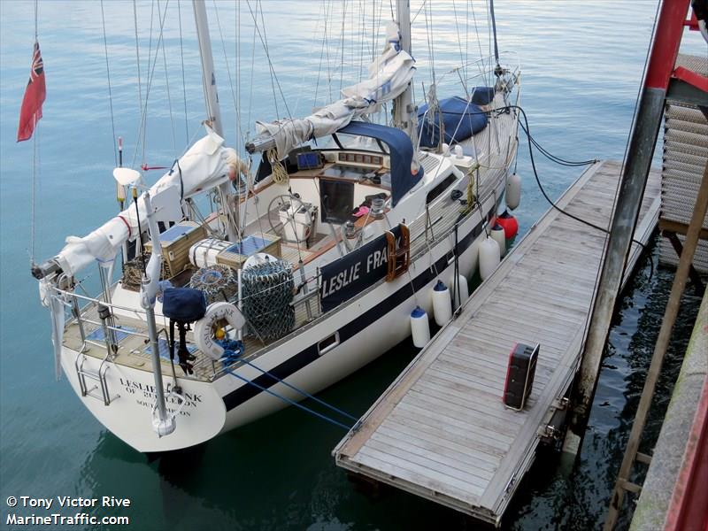 leslie frank (Sailing vessel) - IMO , MMSI 235011737, Call Sign MAFV7 under the flag of United Kingdom (UK)
