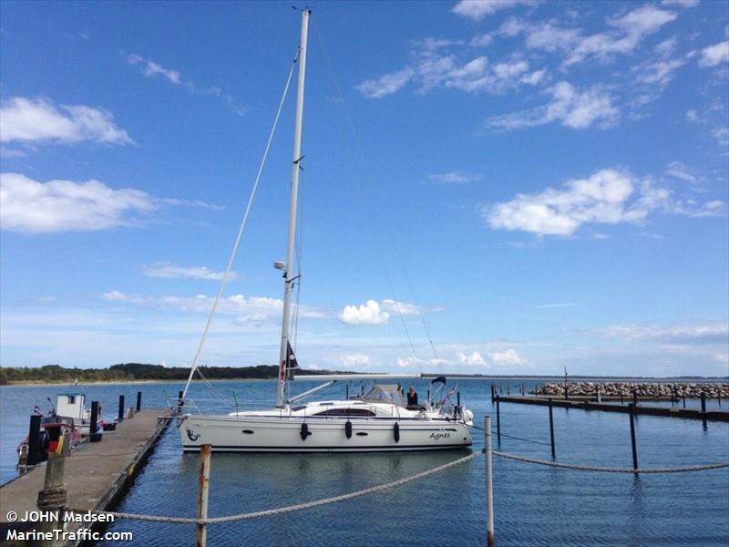 agnes (Pleasure craft) - IMO , MMSI 219022690, Call Sign XPE8937 under the flag of Denmark