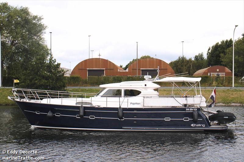 papillon (Pleasure craft) - IMO , MMSI 244104536, Call Sign PD8519 under the flag of Netherlands