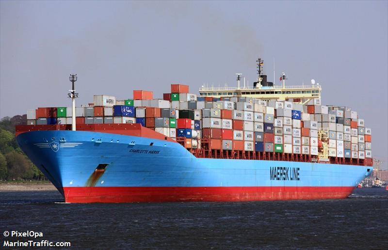 charlotte maersk (Container Ship) - IMO 9245744, MMSI 220059000, Call Sign OWLD2 under the flag of Denmark