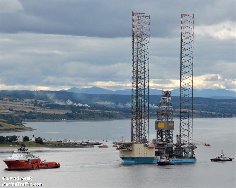 maersk innovator (Drilling Ship) - IMO 8767288, MMSI 220106000, Call Sign OYYV2 under the flag of Denmark