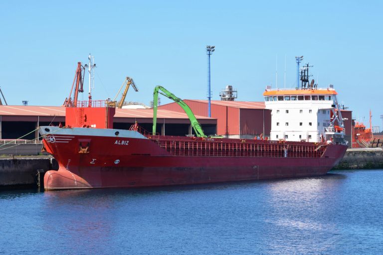 albiz (General Cargo Ship) - IMO 9397652, MMSI 225390000, Call Sign EASR under the flag of Spain