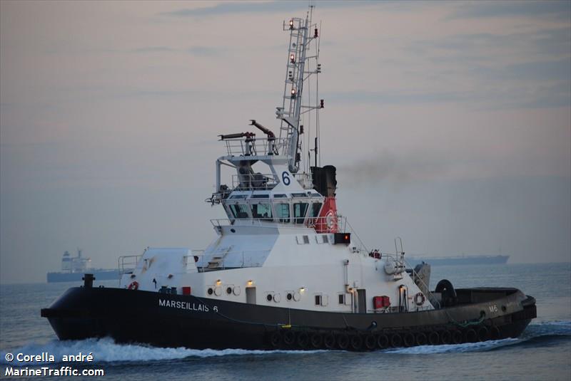 marseillais 6 (Tug) - IMO 9032111, MMSI 227016900, Call Sign FQSJ under the flag of France