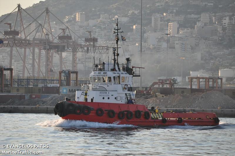 ifestos 3 (Tug) - IMO 8008254, MMSI 240612000, Call Sign SW7225 under the flag of Greece