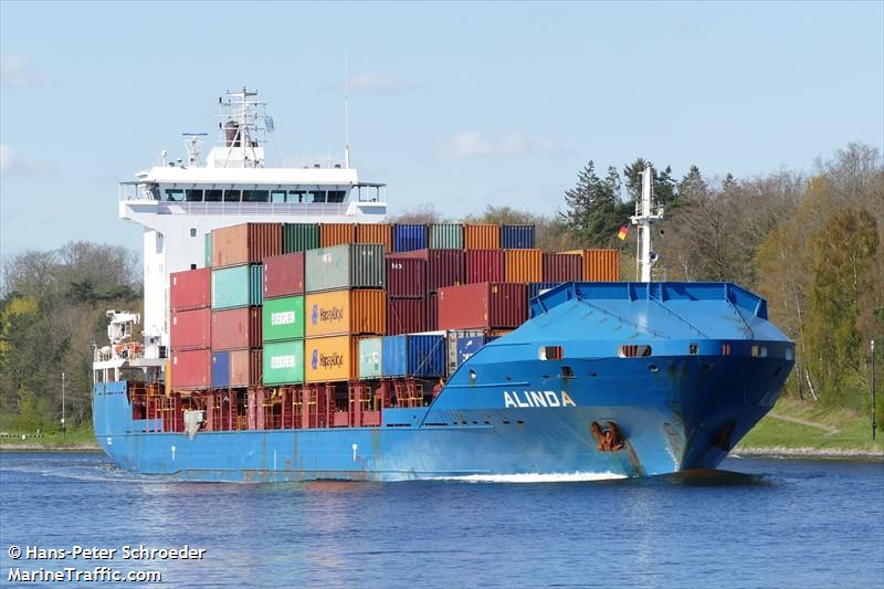 alinda (Container Ship) - IMO 9440605, MMSI 244291000, Call Sign PCXJ under the flag of Netherlands