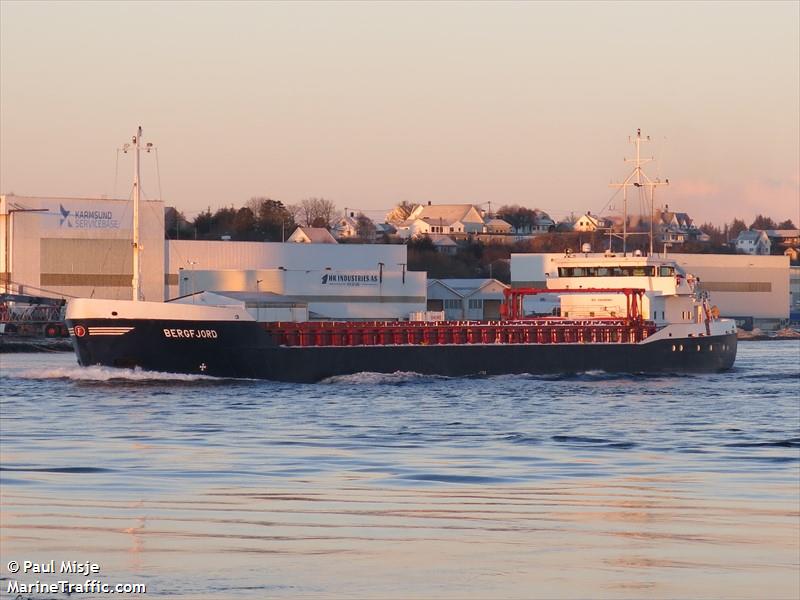 bergfjord (General Cargo Ship) - IMO 9166455, MMSI 246483000, Call Sign PEBS under the flag of Netherlands