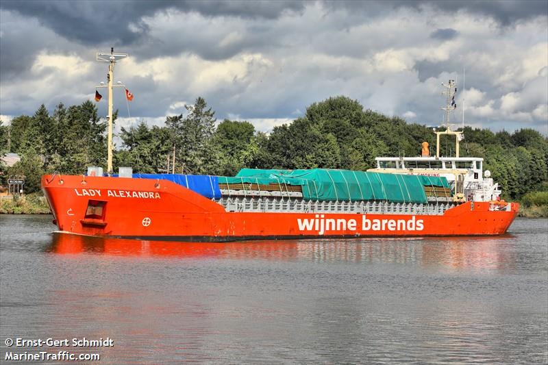 lady alexandra (General Cargo Ship) - IMO 9624835, MMSI 246684000, Call Sign PCES under the flag of Netherlands