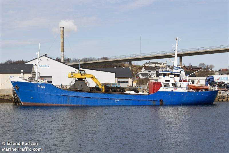 basen (General Cargo Ship) - IMO 6608050, MMSI 257062400, Call Sign LMPC under the flag of Norway