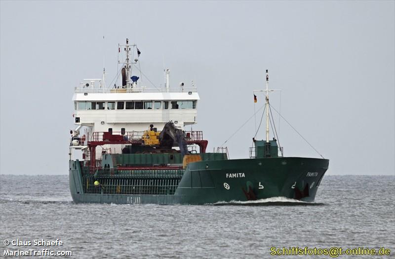 famita (General Cargo Ship) - IMO 9250438, MMSI 257084390, Call Sign LAIN8 under the flag of Norway
