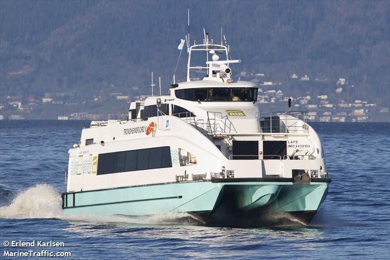 trondheimsfjord ii (Passenger Ship) - IMO 9432189, MMSI 257114400, Call Sign LAPB under the flag of Norway