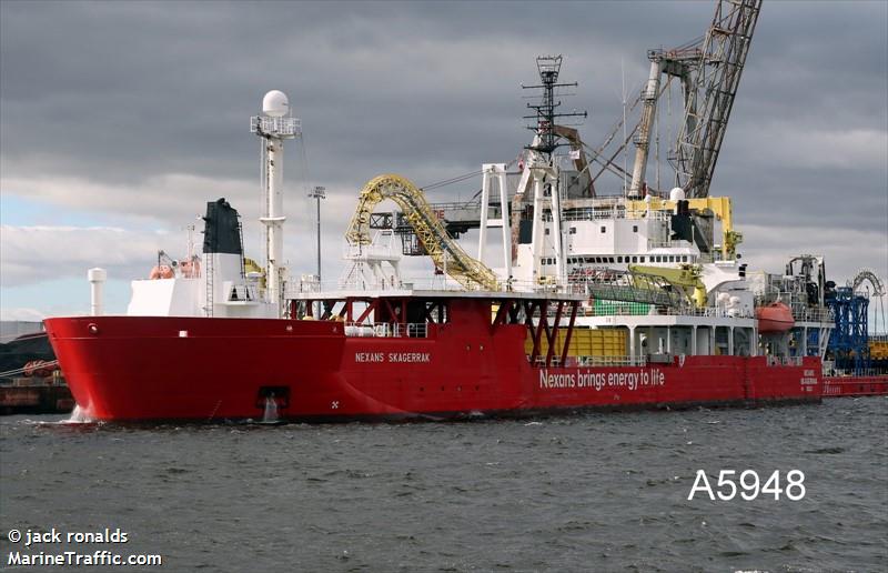 nexans skagerrak (Cable Layer) - IMO 7619458, MMSI 257253000, Call Sign LCEK3 under the flag of Norway