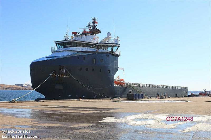 troms sirius (Offshore Tug/Supply Ship) - IMO 9628386, MMSI 257825000, Call Sign LDGG under the flag of Norway