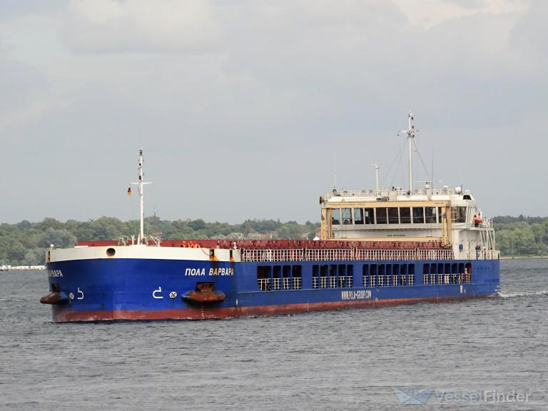pola varvara (General Cargo Ship) - IMO 9903839, MMSI 273210550, Call Sign UBFU2 under the flag of Russia