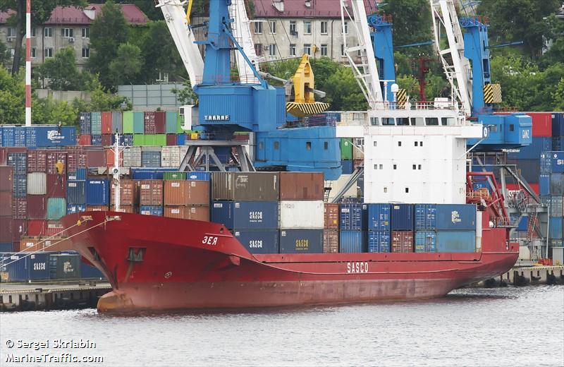 zeya (Container Ship) - IMO 9118355, MMSI 273347430, Call Sign UHMI under the flag of Russia