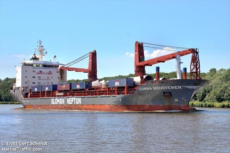 sloman discoverer (General Cargo Ship) - IMO 9620669, MMSI 305737000, Call Sign V2FO2 under the flag of Antigua & Barbuda