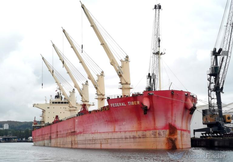 federal tiber (Bulk Carrier) - IMO 9644483, MMSI 538004747, Call Sign V7YW2 under the flag of Marshall Islands