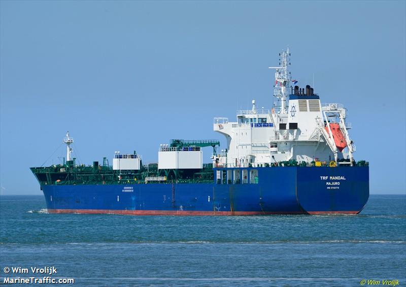 trf mandal (Chemical/Oil Products Tanker) - IMO 9732773, MMSI 538006542, Call Sign V7IM9 under the flag of Marshall Islands